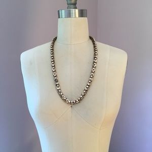 J Crew Long Rhinestone Necklace
